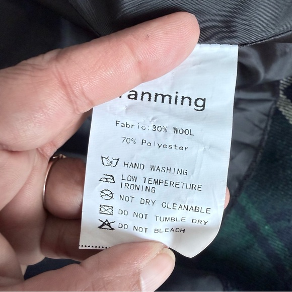 Tanming Dark Academia Green Tartan Plaid Mini Skirt Medium - Picture 7 of 7